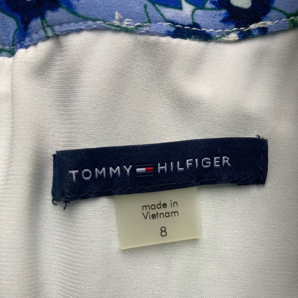 Tommy Hilfiger Midi Dress Blue Floral Size 8 - Picture 4 of 4